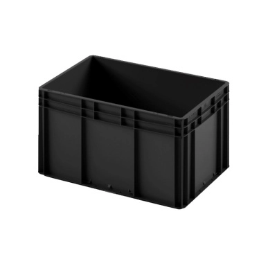 Евроконтейнер ЕС-6432.2 со сплошным дном и закрытыми ручками, 600х400х320 мм