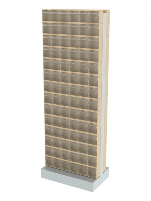 Стойка бежевая двусторонняя напольная  Стелла-техник 406-00-14-00-B