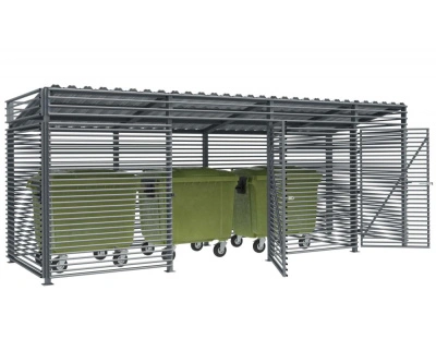 Контейнерная площадка для ТБО «Сплит Х» с хозблоком 2,77 м (на 1 контейнер)