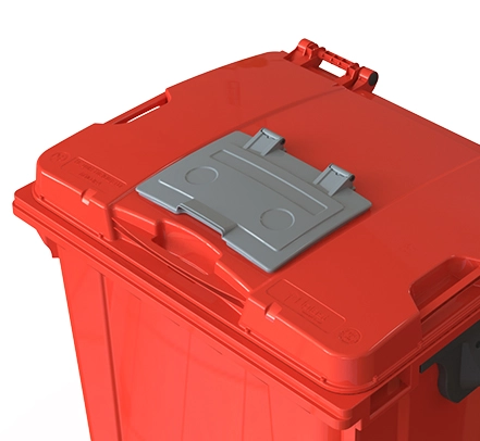 Мусорный контейнер 1100л. на колесах с опцией "крышка в крышке" 