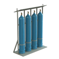 стойка для баллонов с кислородом 40 л сгм-04 на 4 баллона 1400х580х1800 усиленная с крышей артикул 