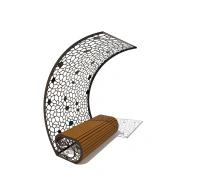 Скамейка с навесом «Филигран»