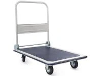 Тележка платформенная 300 кг TOR PH300 (880х600) со складной ручкой (резиновые колеса 125 мм)