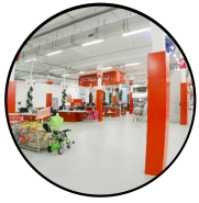 Зеркало для помещений круглое на гибком кронштейне 900мм