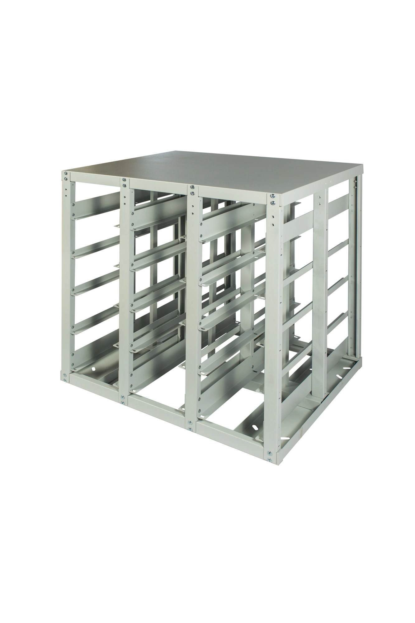 Стеллаж с направляющими Стелла-техник V3-30 стационарный, двусторонний, 30 ячеек c ящиками