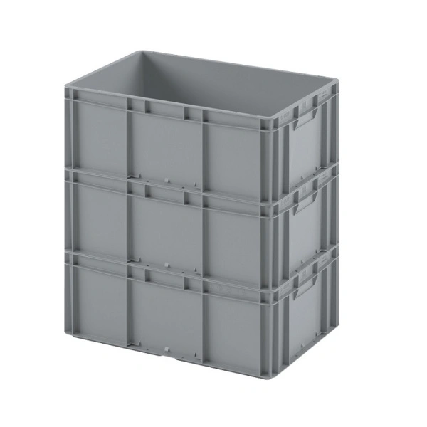 Евроконтейнер ЕС-6442.4 с усиленным дном и закрытыми ручками, 600х400х420 мм