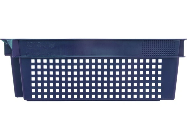 Ящик перфорированный 600×400×200, арт.: 102, объём 37, синий, код: 00341