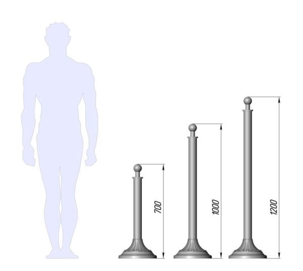 Тротуарный столбик «Эконом» 700 мм
