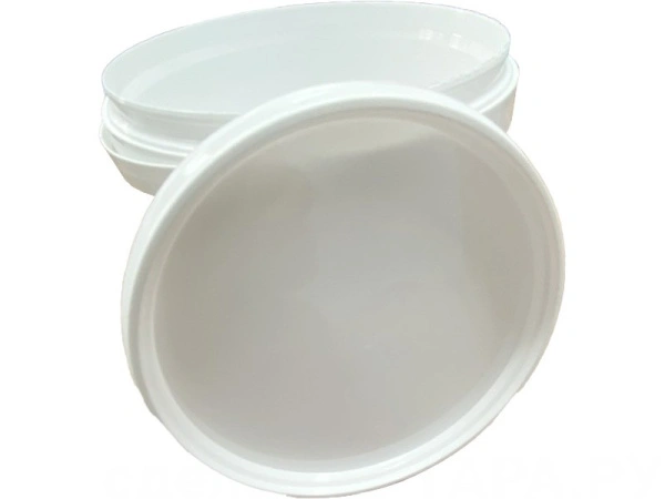 Ведро 1,18л круглое, с пластиковой ручкой, с белой крышкой, код: 36243