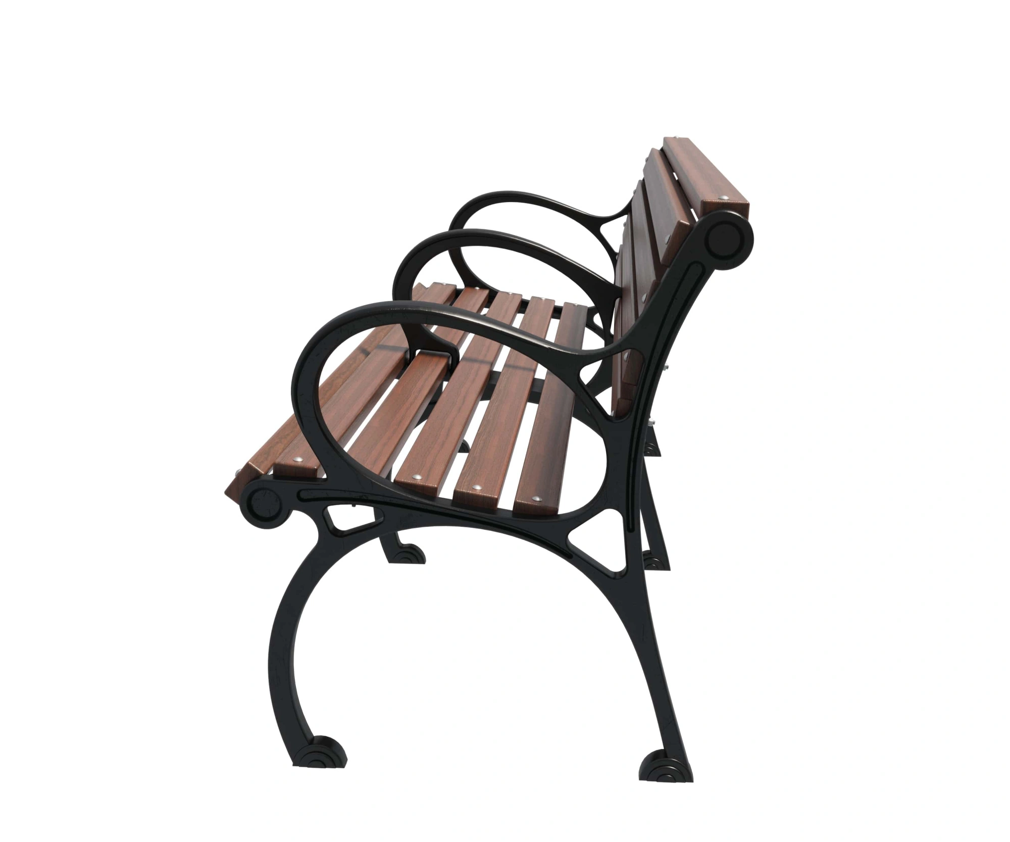 Скамейка чугунная «Квартал» 0,6 м (кресло)