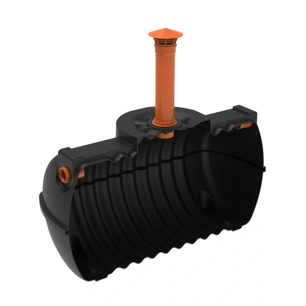 Емкость подземная Rostok G 1800 шахта с входом и выходом 110 