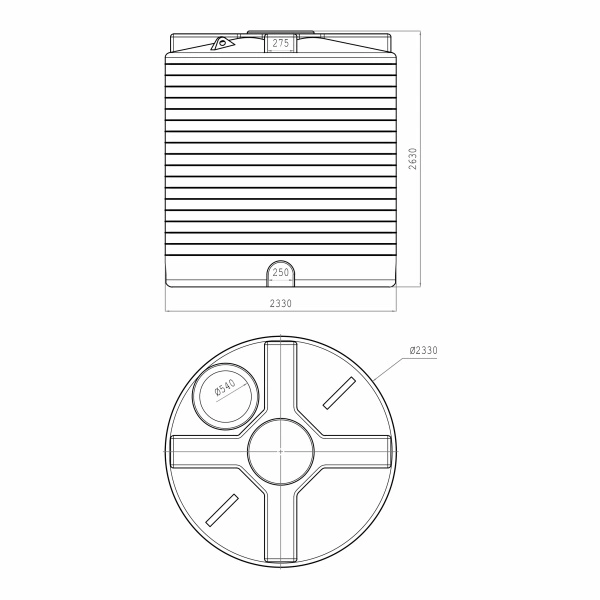 Емкость вертикальная 10000л