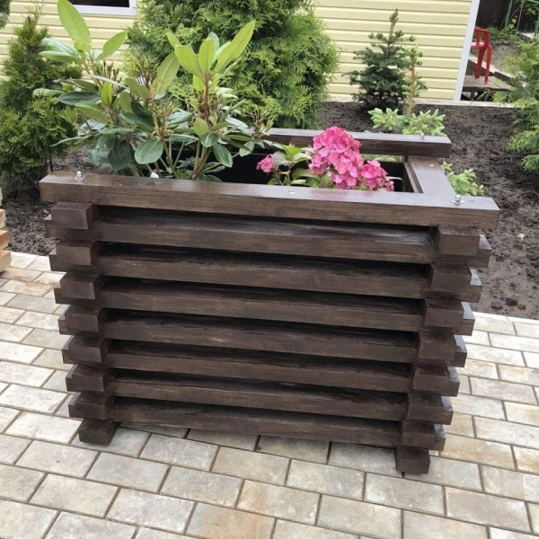 Цветочница деревянная «Ярус» Без оцинкованной вставки