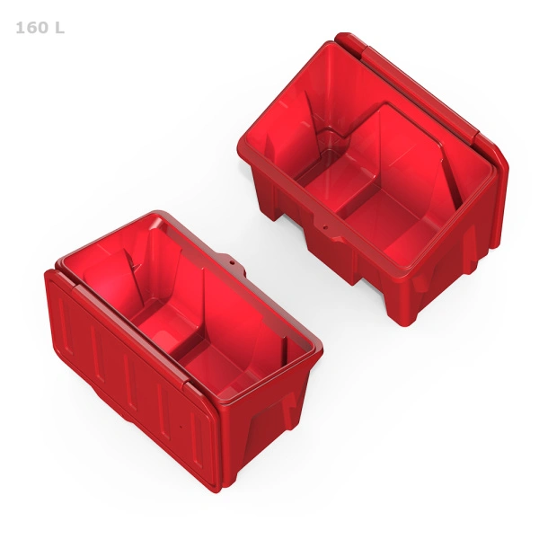 Ящик 160 л с крышкой серый