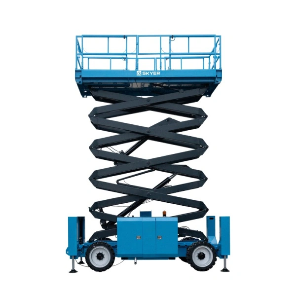 Подъемник самоходный дизельный ножничный с выдвижными платформами SKYER DPL1868
