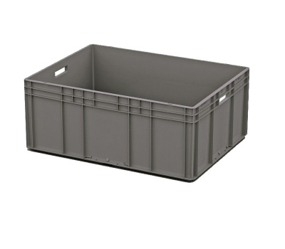 Евроконтейнер ЕС-8632.3 с усиленным дном и открытыми ручками, 800х600х320 мм 
