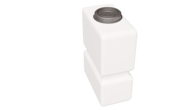 Ёмкость К 300л вертикальная, крышка 250 мм с отводом 1/2" белая