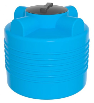 Ёмкость ЭВЛ 200 л. голубая с отводом, крышка 350мм 