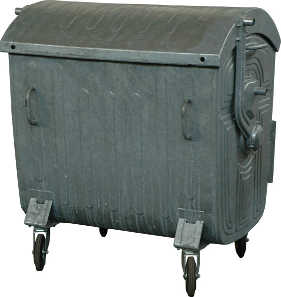 Мусорный контейнер на колёсах (1100 л) оцинкованный, арт. МКЦ-1100 , код: 02931