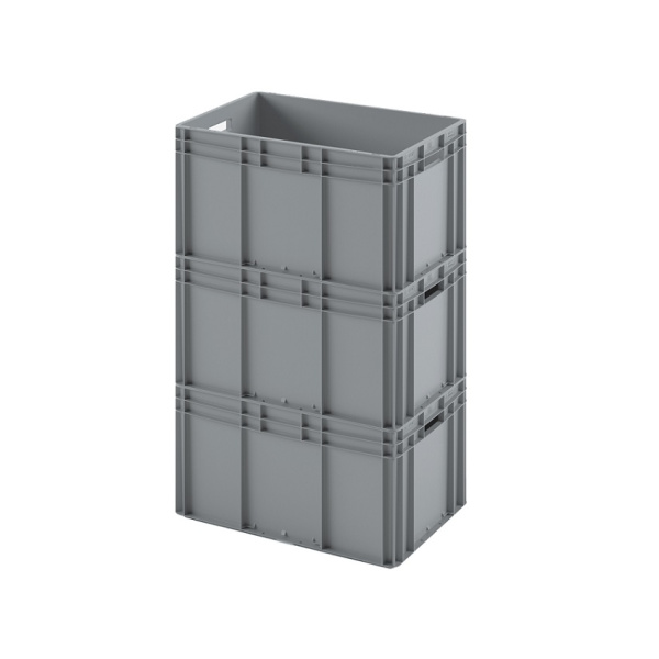 Евроконтейнер ЕС-6432.4 с усиленным дном и закрытыми ручками, 600х400х320 мм